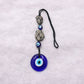 pyrite evil eye hanging for abundance and energy protection