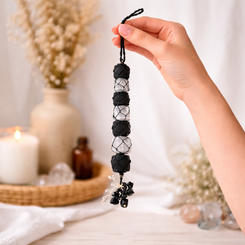 Selenite + Tourmaline Hanging
