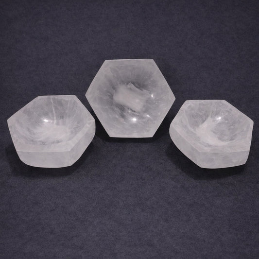 selenite hexagon bowl for balance