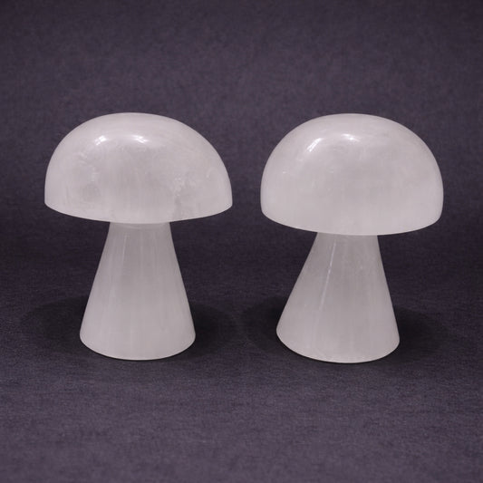 selenite mushroom for gentle energy cleansing