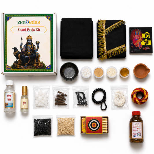 ZENVEDAS Complete Shani Pooja Kit with Shani Chalisa