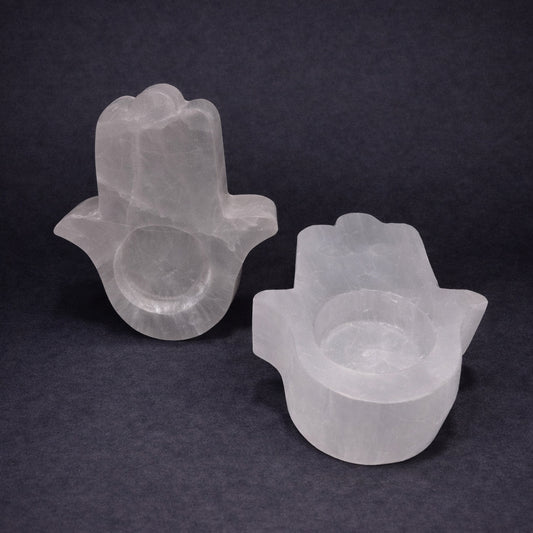 selenite hamsa hand for protection