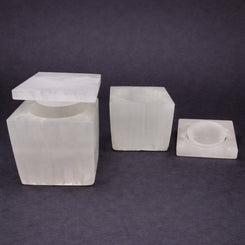 selenite square box for protection and energy purity