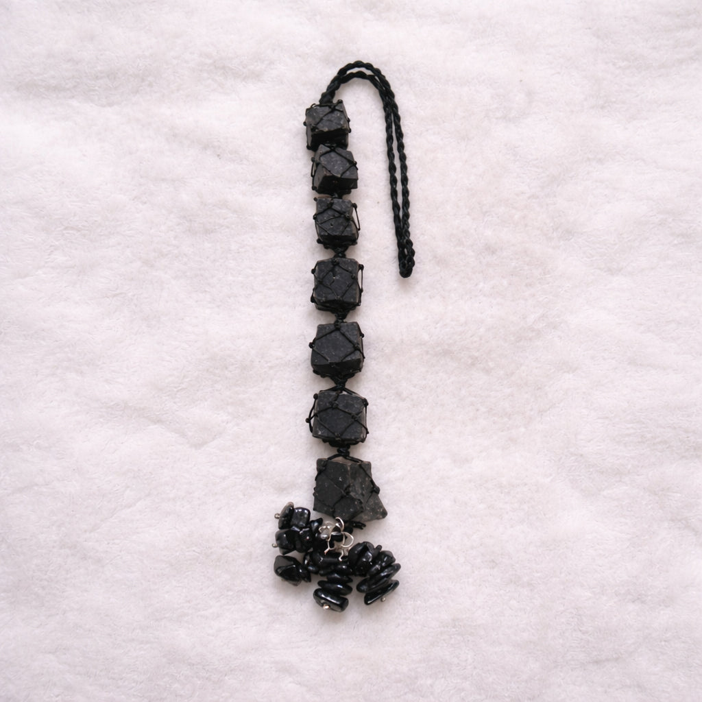 black tourmaline crystal hanging for negative energy protection