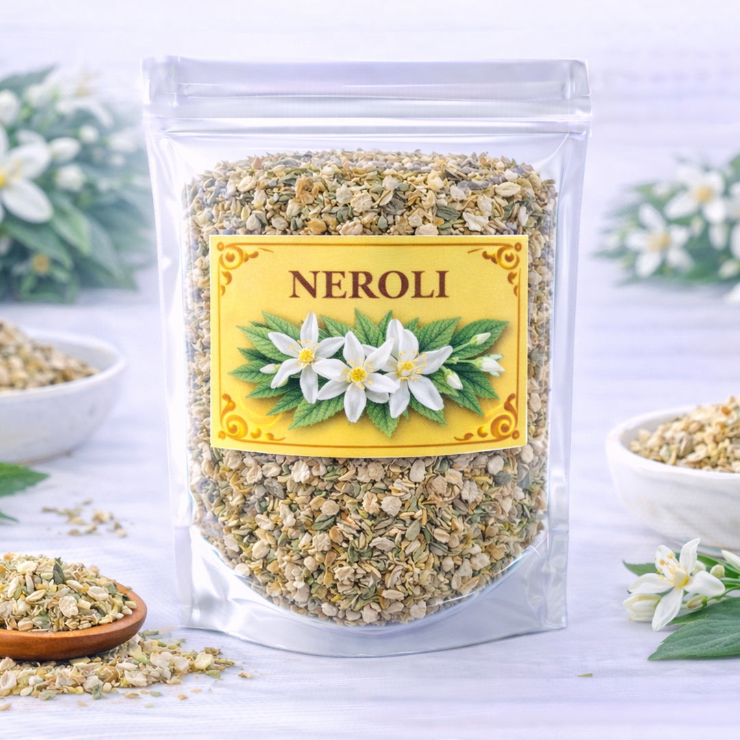 neroli flower for calm clarity and emotional upliftment