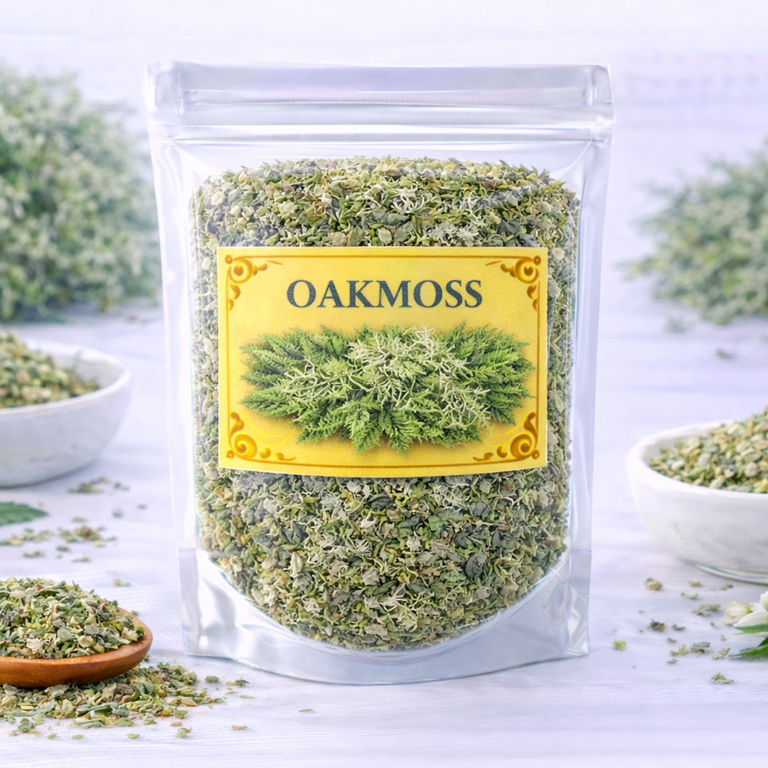 oakmoss for grounding stability and deep calm