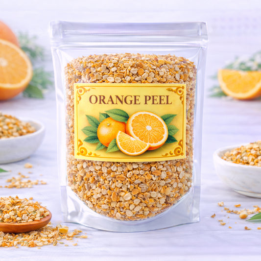 orange peel for freshness joy and uplifting energy