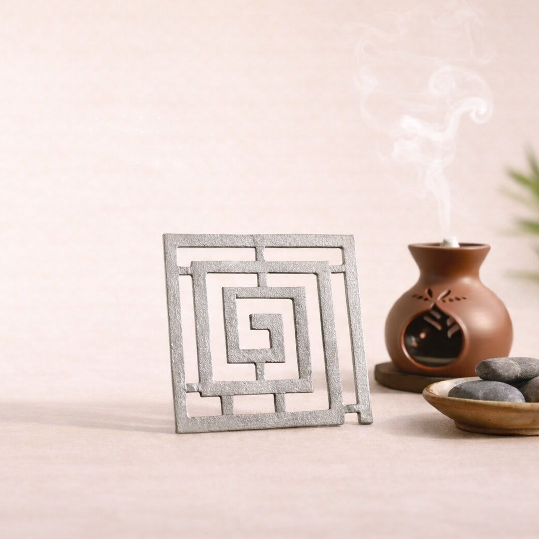 lead square helix for stability grounding and vastu balance