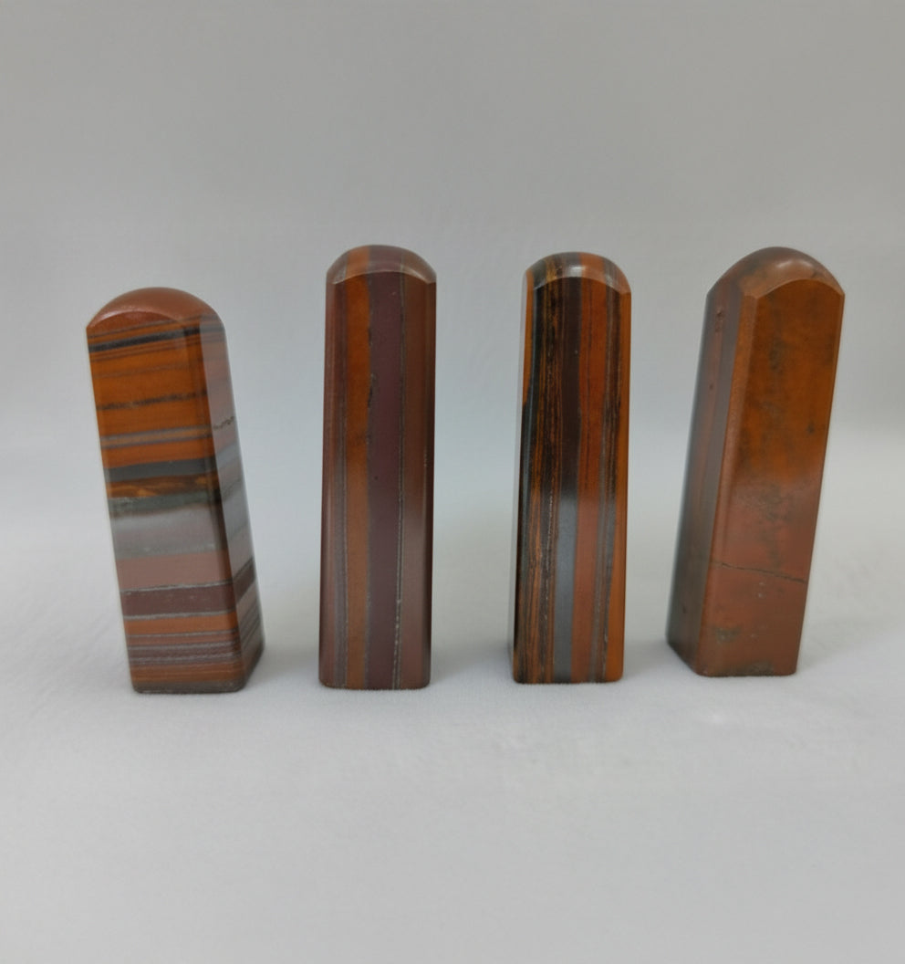 Tiger eye square loti crystal tower decor