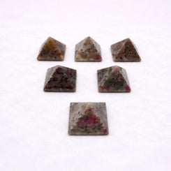 Ruby crystal pyramid for decor