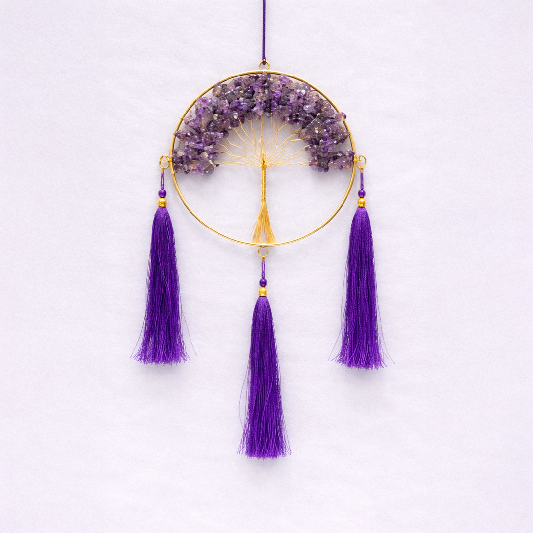 Amethyst tree of life crystal for home decor
