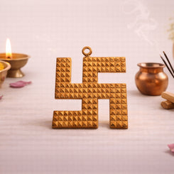 brass pyramid swastika for prosperity and vastu harmony