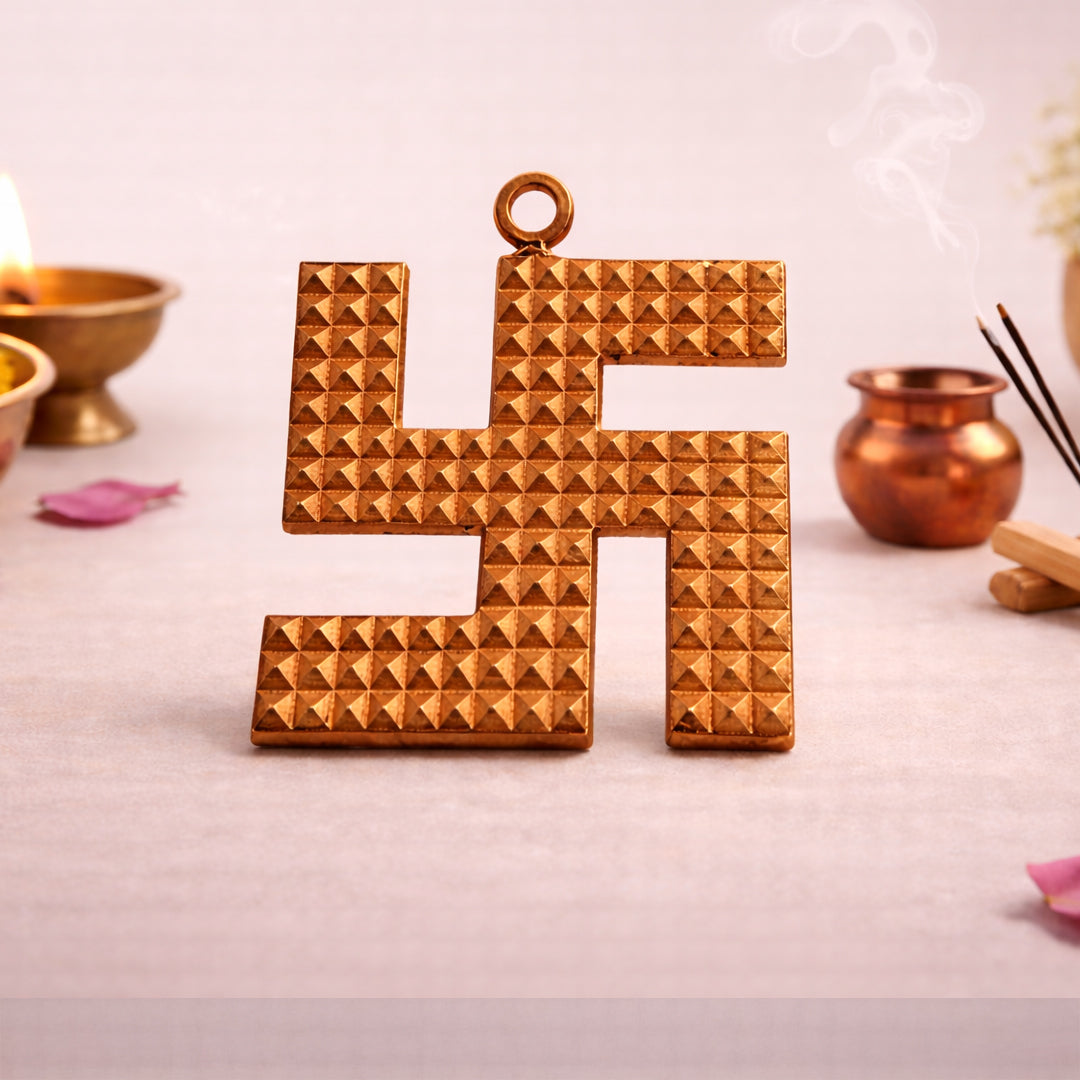 brass swastika pyramid for stability and abundance