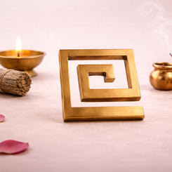 brass square helix for grounding and balance