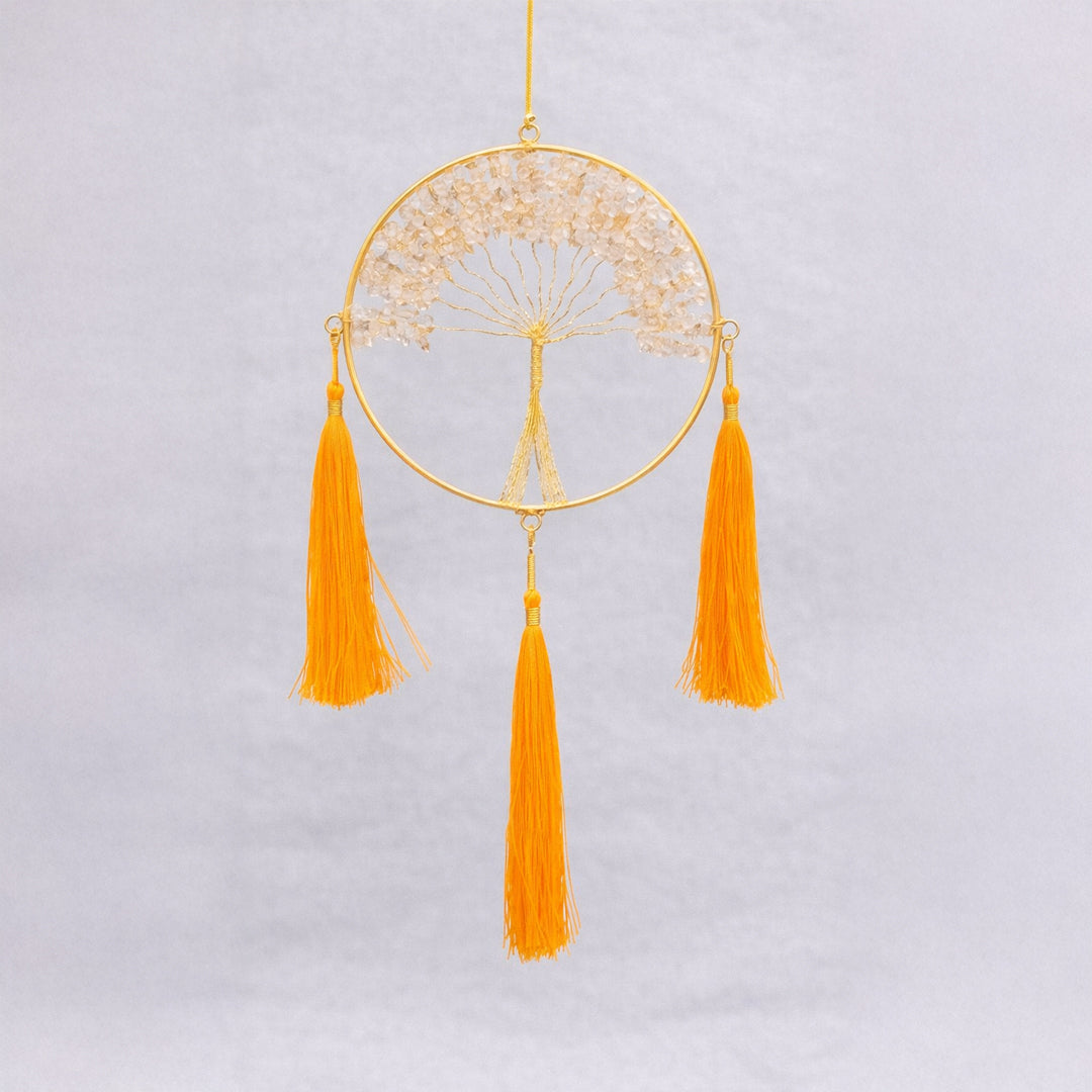 Citrine tree of life crystal decor