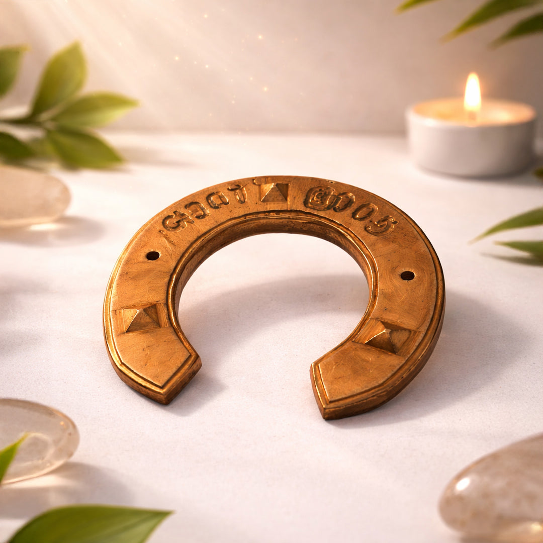copper lucky horseshoe for protection luck and positivity