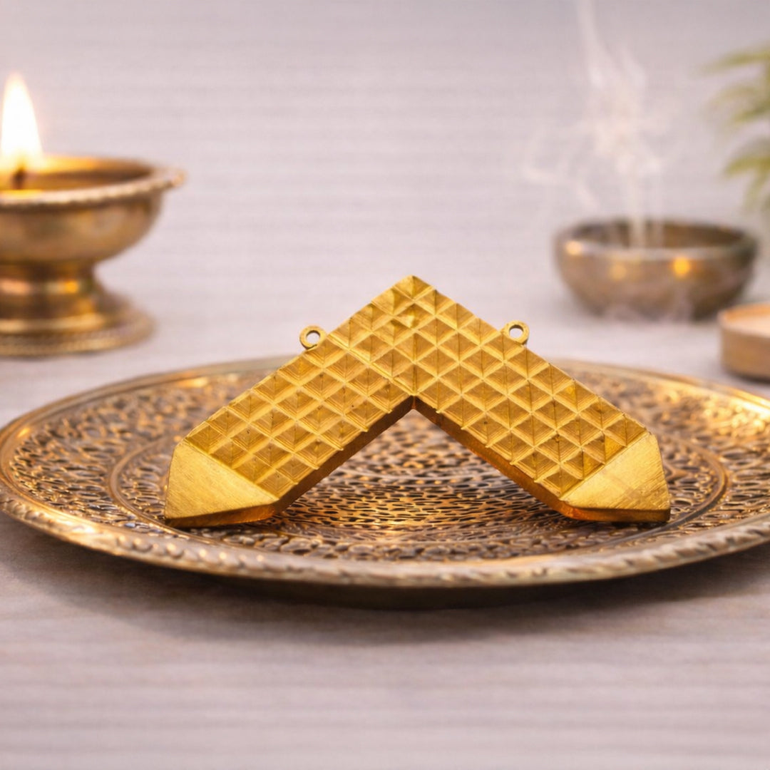brass corner vastu dosh pyramid for grounding balance