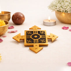 copper four direction arrow plate for vastu orientation