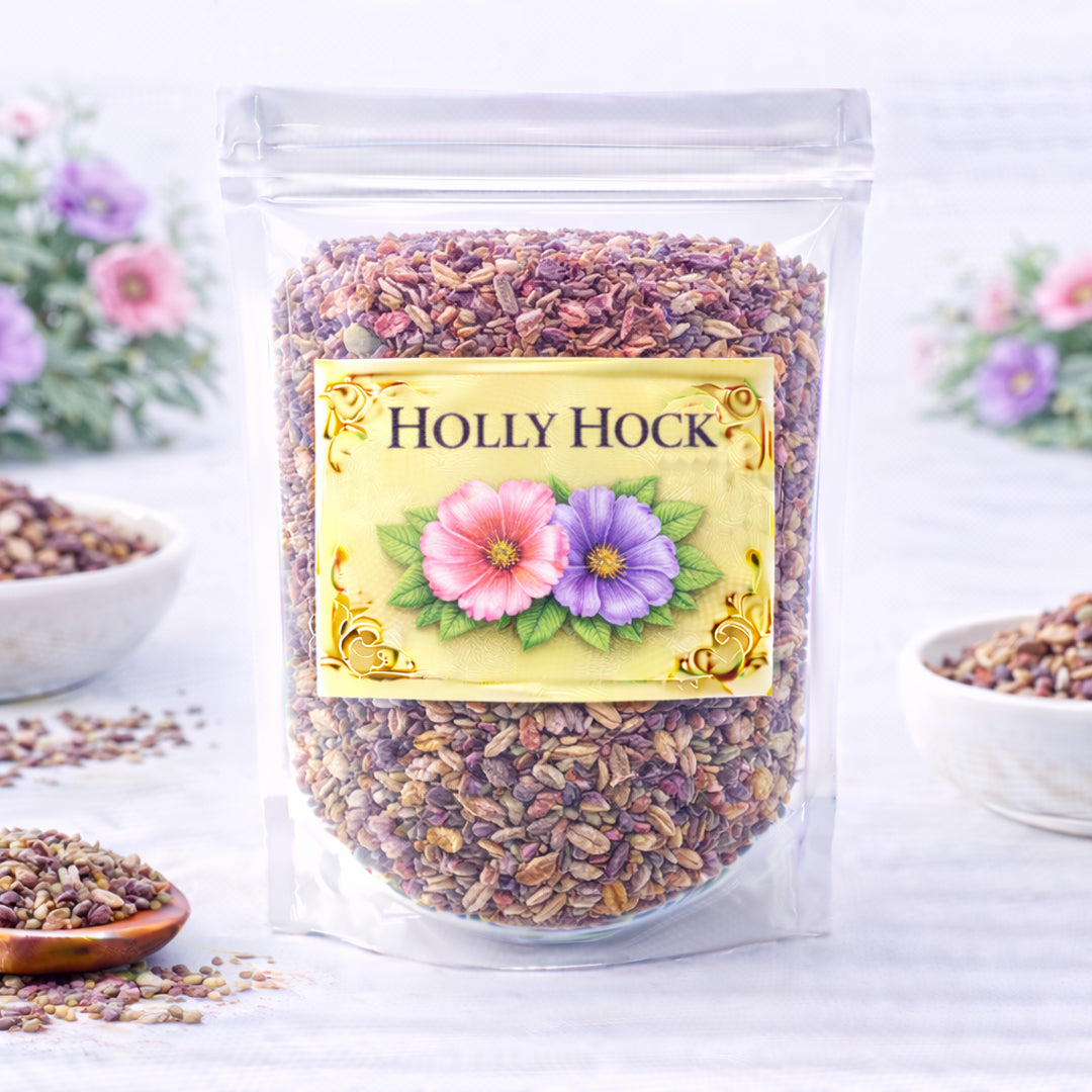 hollyhock flower for openness emotional flow and harmony