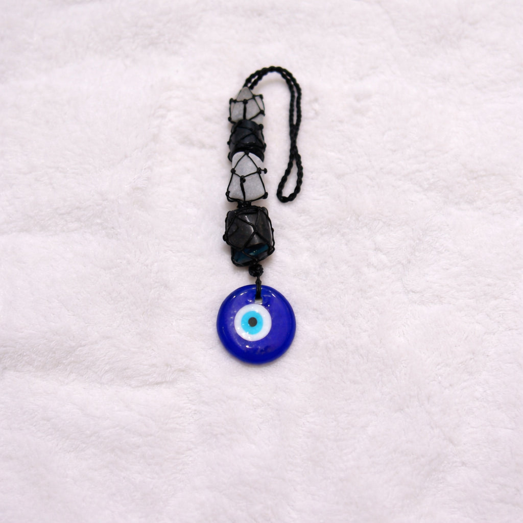 selenite tourmaline tumble hanging for balanced energy flow