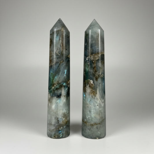 Labradorite round point crystal decor