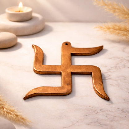 copper swastika symbol for auspiciousness and positivity