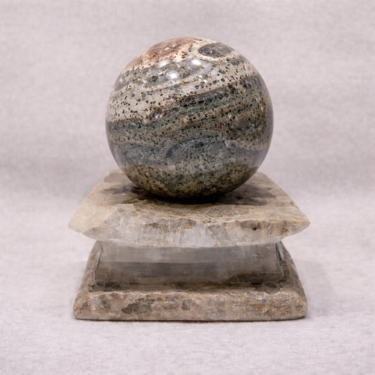 rainforest jasper sphere for nurturing growth and balance