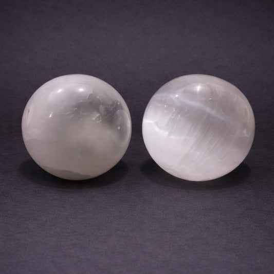 selenite ball for energy cleansing and mental clarity