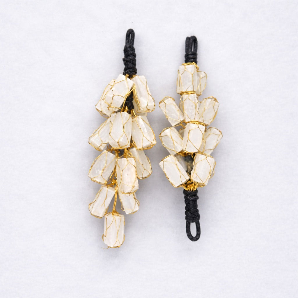 selenite hanging for energy cleansing and clarity