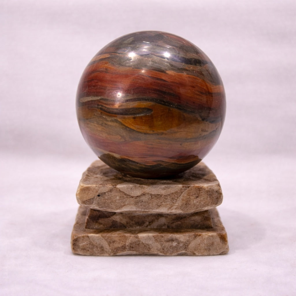 tiger eye sphere for motivation protection and strength