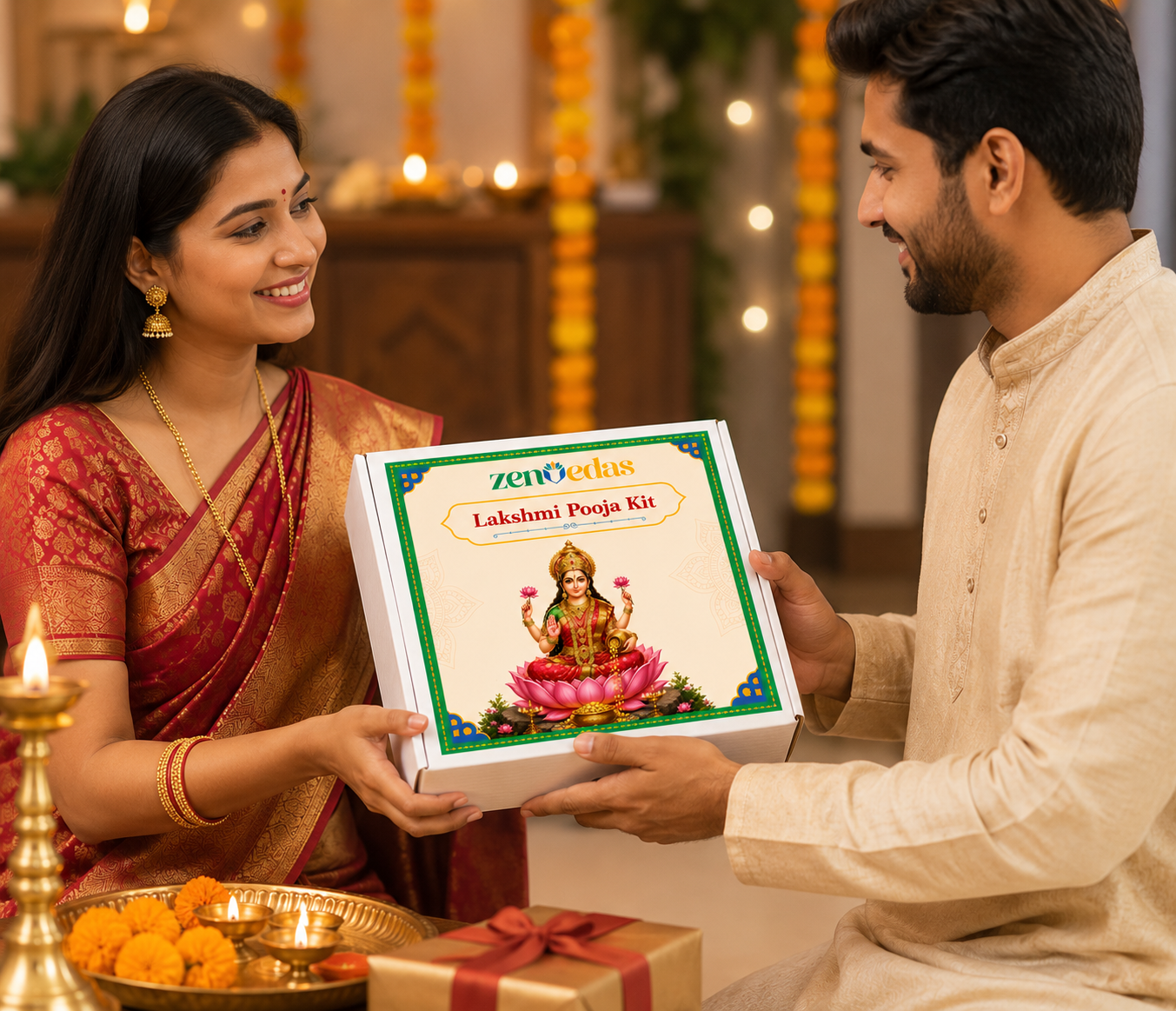 ZENVEDAS Complete Laxmi Pooja Kit with Shree Yantra