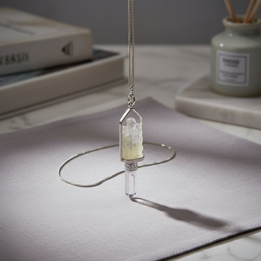 Clear Quartz Angel Pendulum
