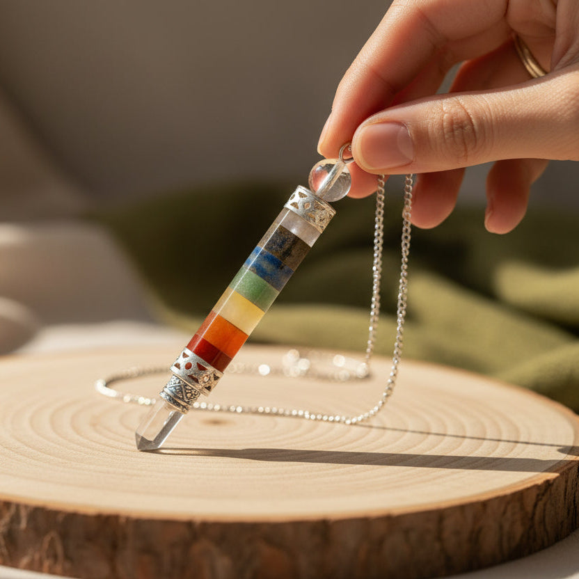 7 Chakra Crystal Dowsing Pendulum
