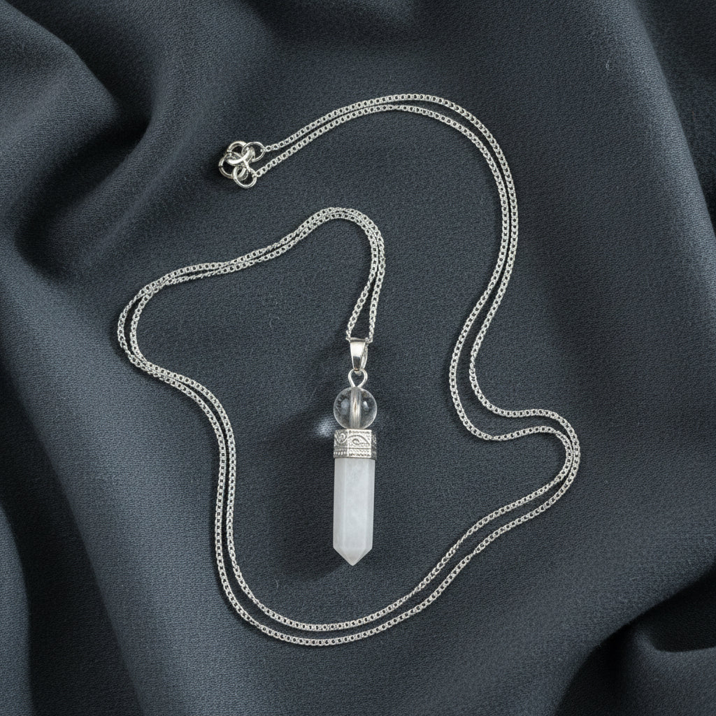Selenite Crystal Stone Pencil Pendulum