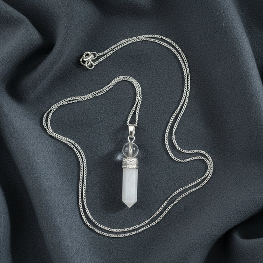 Selenite Crystal Stone Pencil Pendulum