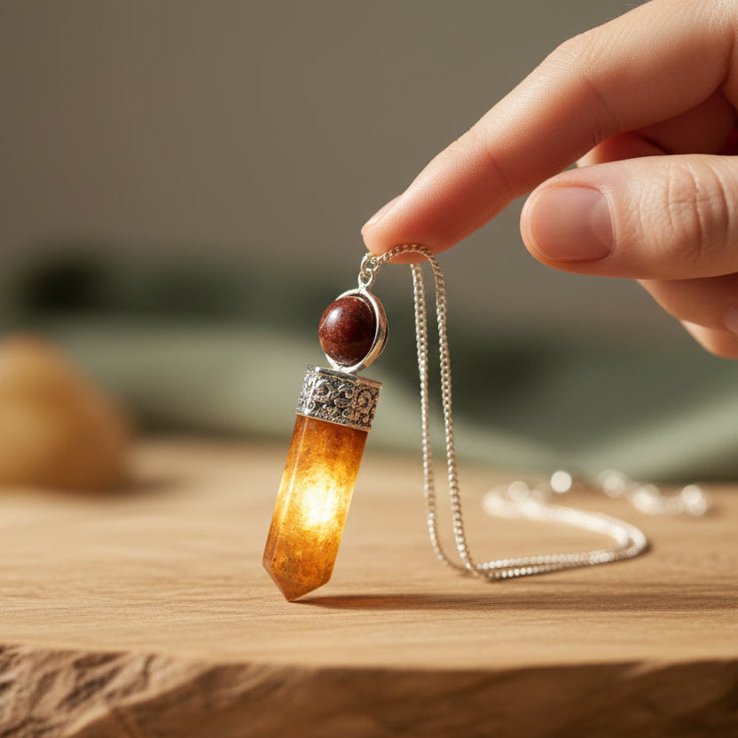 Natural Red Carnelian pendulum