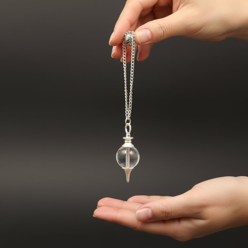 Clear Quartz Crystal Ball Pendulum