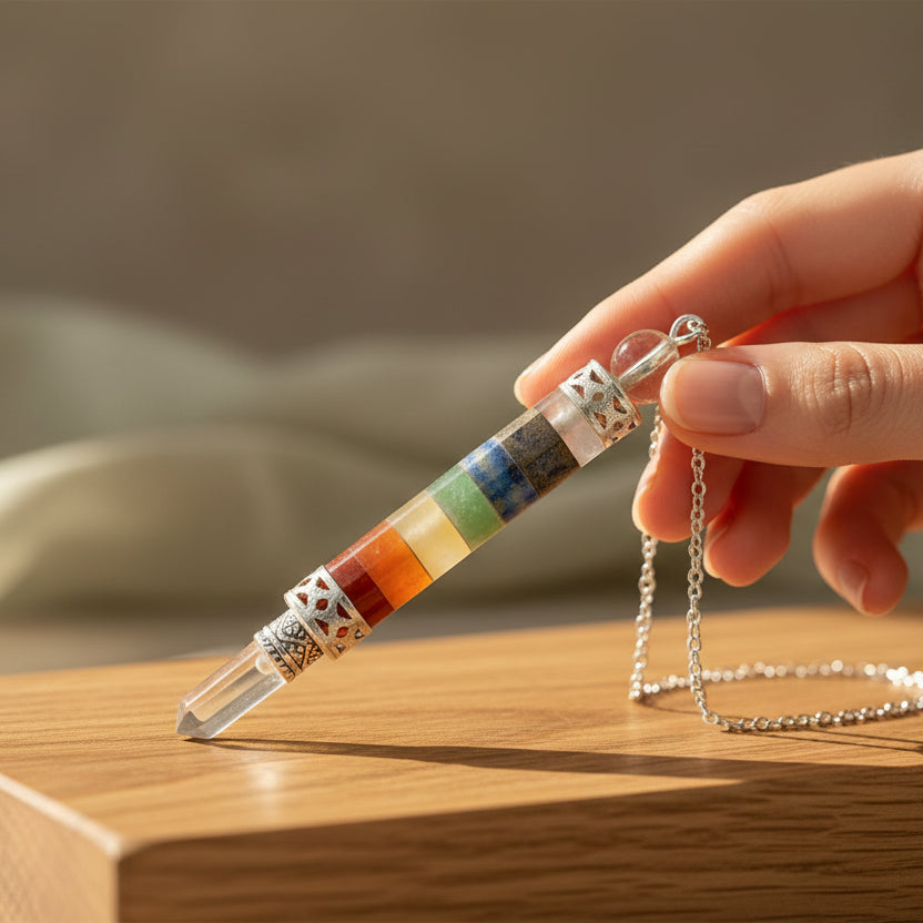 7 Chakra Crystal Dowsing Pendulum