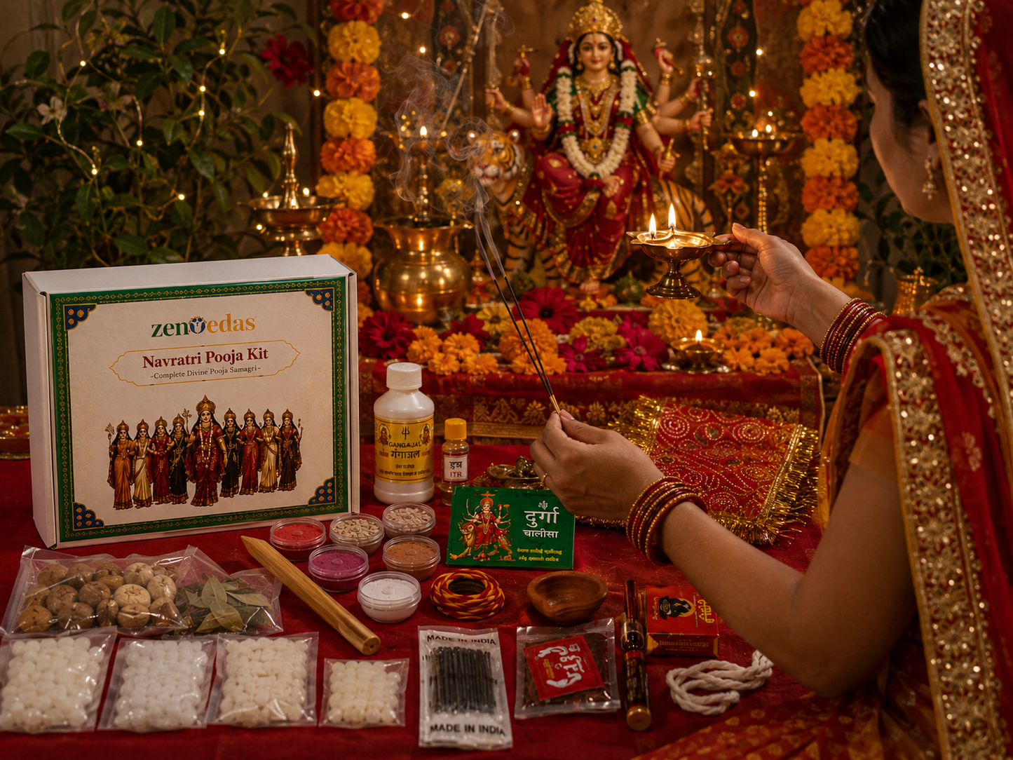 Navratri Pooja Kit with Shringar