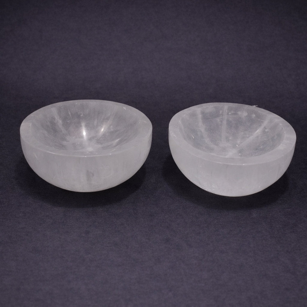 selenite round bowl for calm and balanced energy
