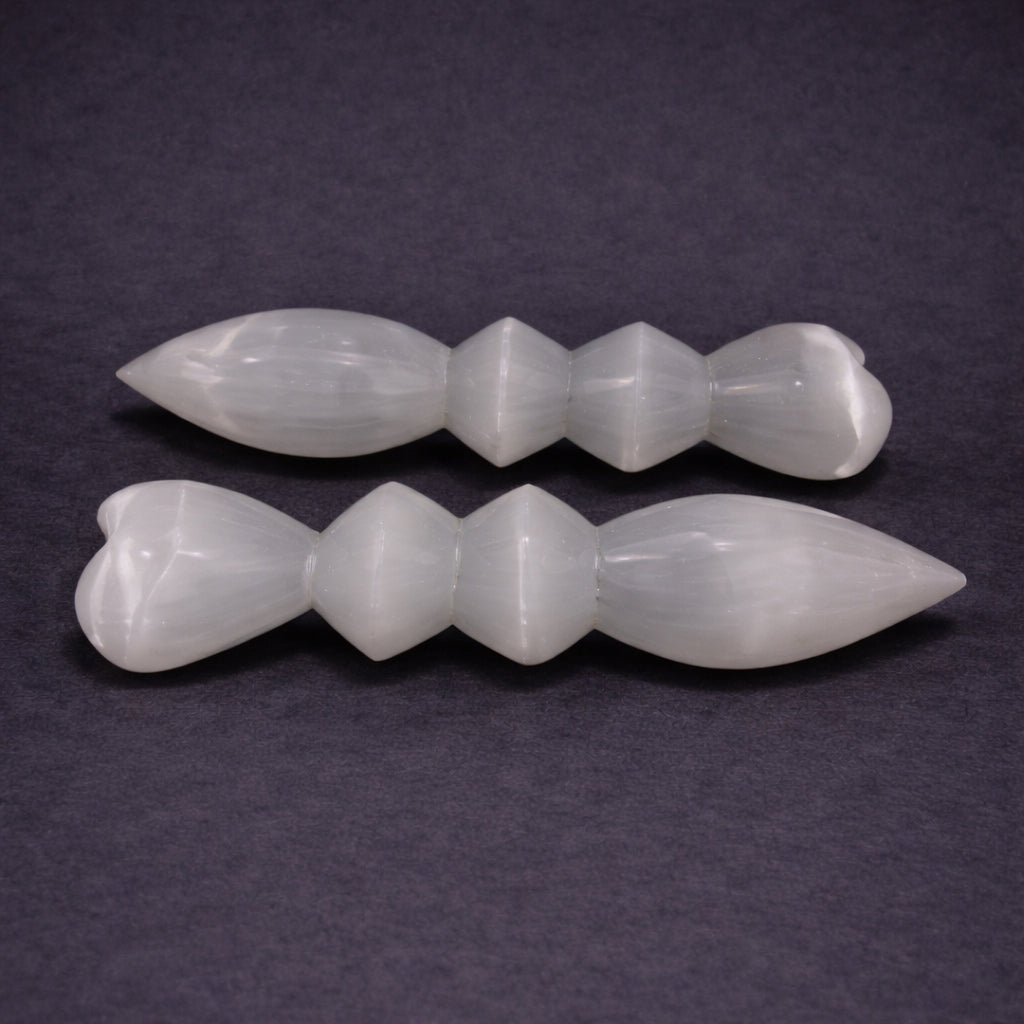 selenite heart massage stone for relaxation